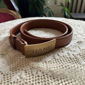 Chanel leather belt vintage